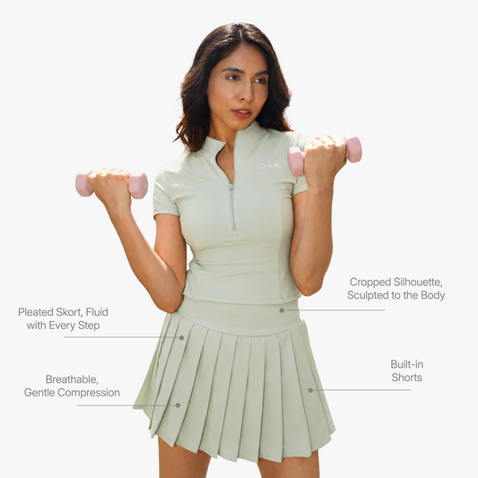 The Court Skort in Light Fruit Green