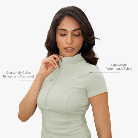 The Court Top in Light Fruit Green
