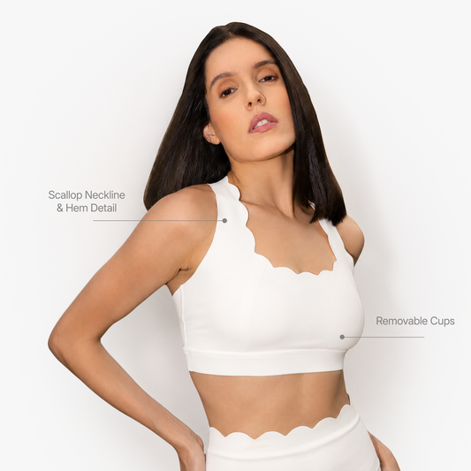 The Scallop Bra in White