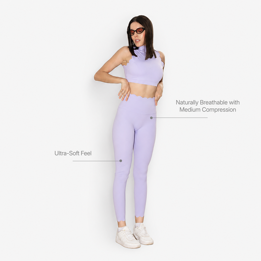The Scallop Legging in Lilac