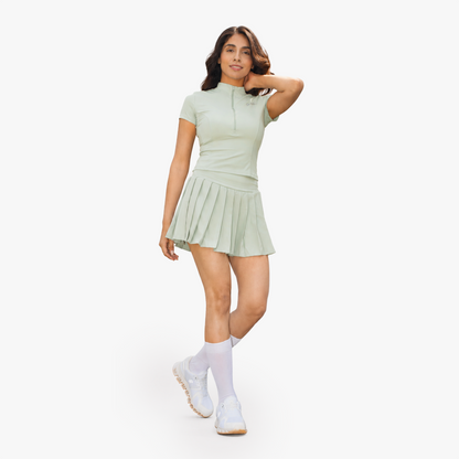 The Court Skort in Light Fruit Green