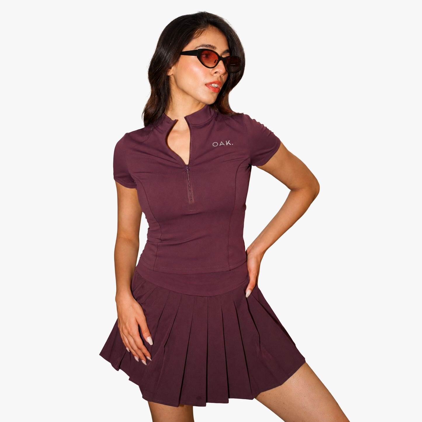The Court Top in Grape Purple