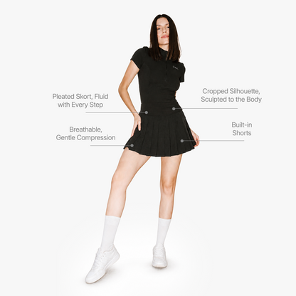 The Court Skort in Black