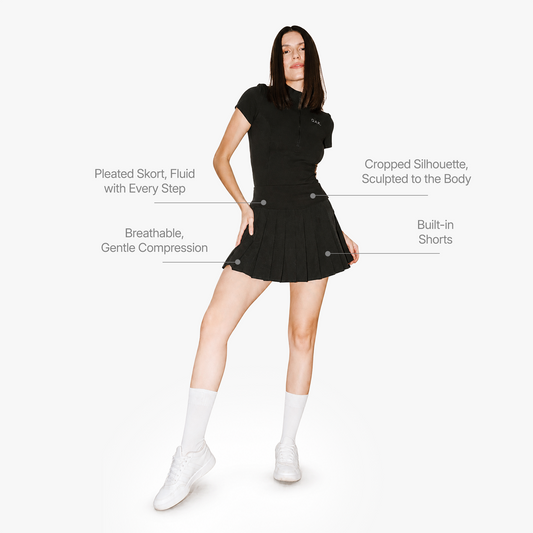 The Court Skort in Black