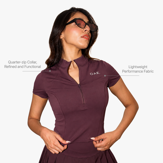 The Court Top in Grape Purple