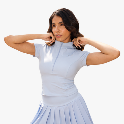The Court Top in Sunny Blue