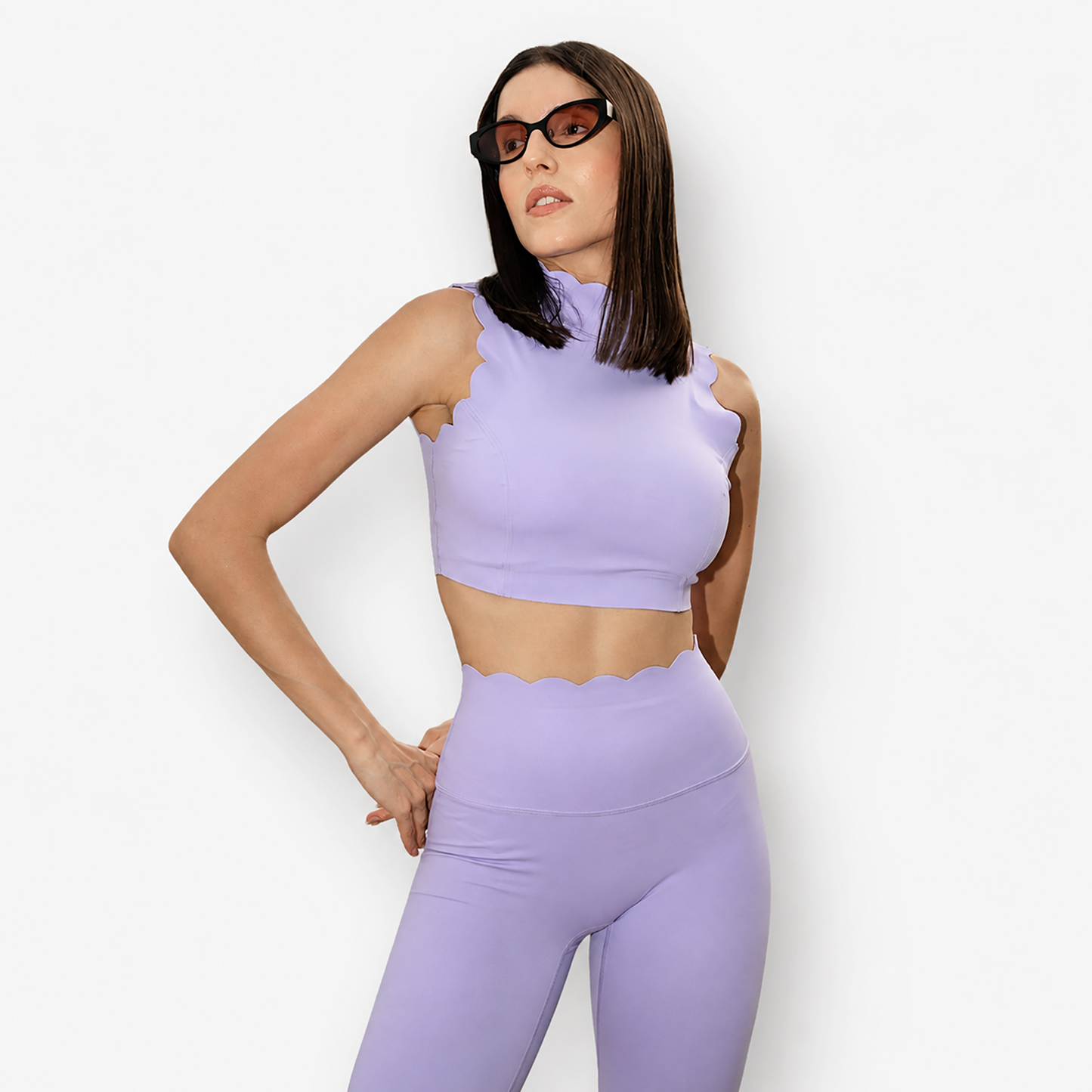 The Scallop Legging in Lilac