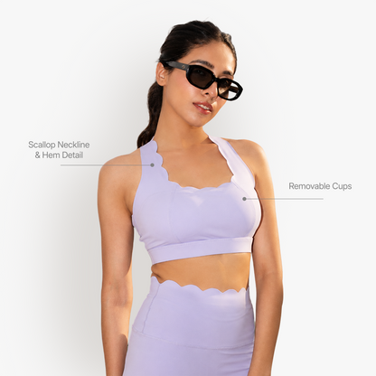The Scallop Bra in Lilac