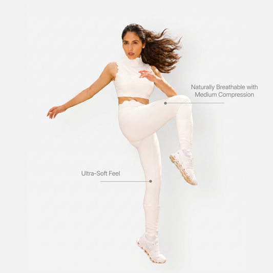 The Scallop Legging in White